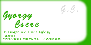 gyorgy csere business card